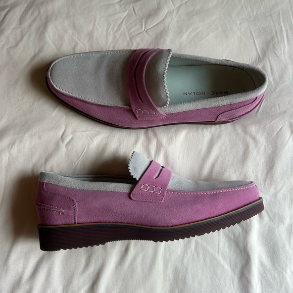 NWT Marc Nolan Abe Suede Penny Loafers - Size 6 - Picture 1 of 9